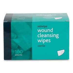Reliwipe Sterile Moist Saline Wipes