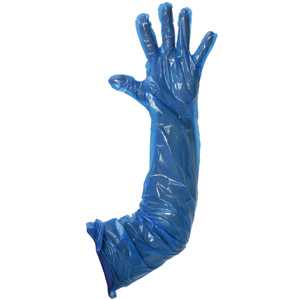 Blue Polythene Gauntlets