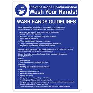 Wash Hands Guidelines - Portrait