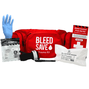 BleedSave Trauma Waist Bag with Basic Bleed Control Kit