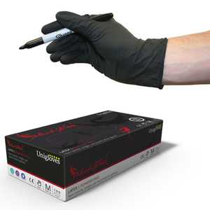 Unigloves Select Black Latex Gloves