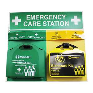 First Aid Point + Body Fluid Clean-Up Point - Emergency Care Station