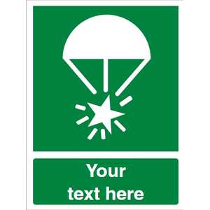Custom Rocket Parachute Flare Safety Sign