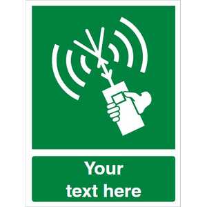 Custom Two-way Vhf Radiotelephone Apparatus Safety Sign