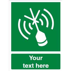 Custom Emergency Position Indicating Radio Beacon Safety Sign