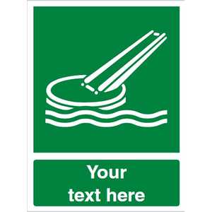 Custom Marine Evacuation Slide Safety Sign
