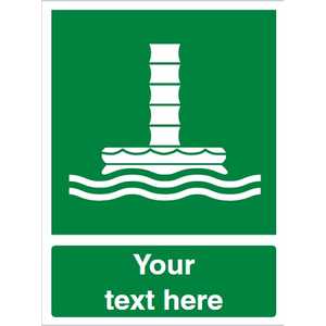 Custom Marine Evacuation Chute Safety Sign