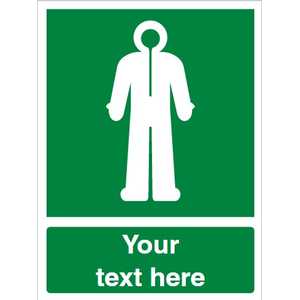 Custom Survival Clothing Safety Sign