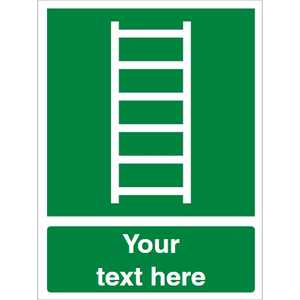 Custom Escape Ladder Safety Sign
