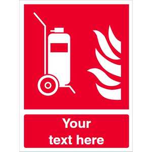 Custom Wheeled Fire Extinguisher Safety Sign