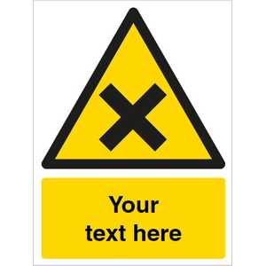 Custom Irritant Warning Safety Sign