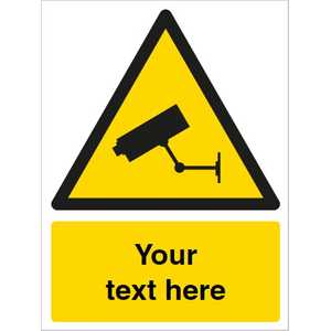 Custom CCTV Camera Safety Sign