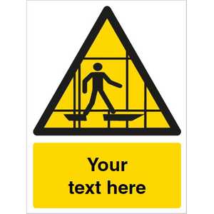 Custom Scaffolding Incomplete Hazard Safety Sign