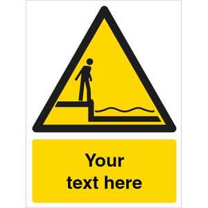 Custom Shallow Water Warning Safety Sign
