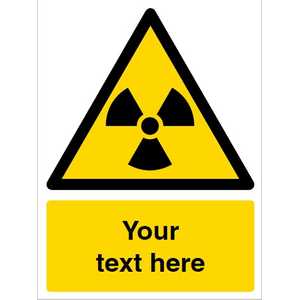 Custom Radioactive Material Or Radiation Risk Warning Safety Sign