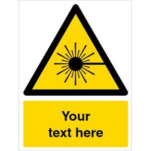 Custom Laser Beam Warning Safety Sign