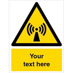 Custom Non-Ionising Radiation Warning Safety Sign