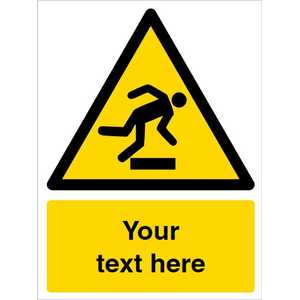 Custom Floor Level Obstacles Warning Safety Sign