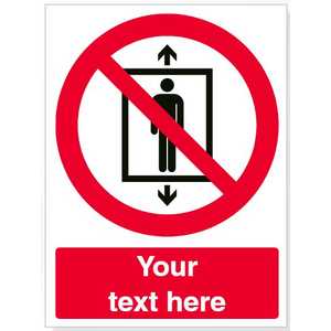 Custom Do Not Use This Lift For People Safety Sign