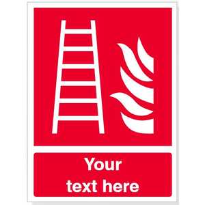 Custom Fire Ladder Safety Sign