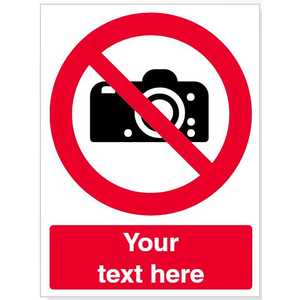 Custom No Photography Safety Sign