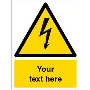 Custom Electricity Warning Safety Sign