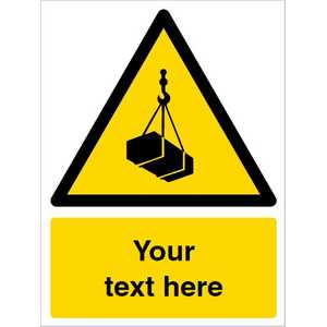 Custom Overhead Load Warning Safety Sign
