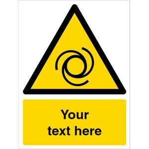 Custom Automatic Start Up Warning Safety Sign