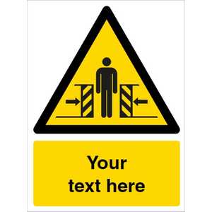 Custom Crushing Warning Safety Sign