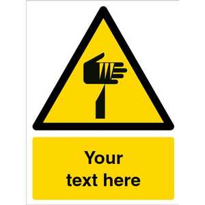 Custom Sharp Element Warning Safety Sign