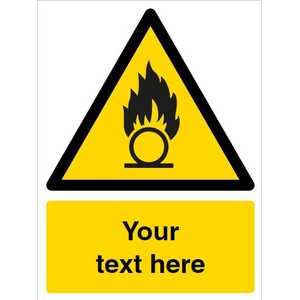 Custom Oxidising Substance Warning Safety Sign