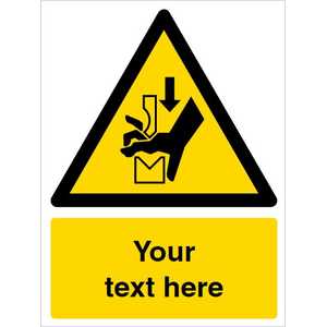 Custom Hand Crushing Between Press Brake Tool Warning Safety Sign