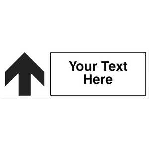 Custom Black Arrow Up Safety Sign