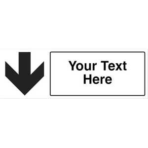 Custom Black Arrow Down Safety Sign