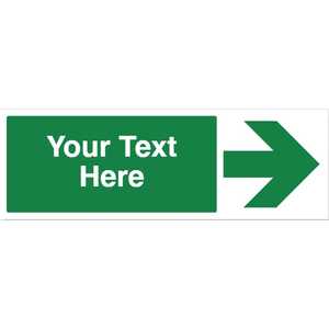Custom Green Arrow Right Safety Sign