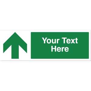 Custom Green Arrow Up Safety Sign