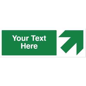 Custom Green Arrow Up/Right Safety Sign