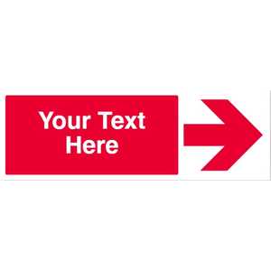 Custom Red Arrow Right Safety Sign