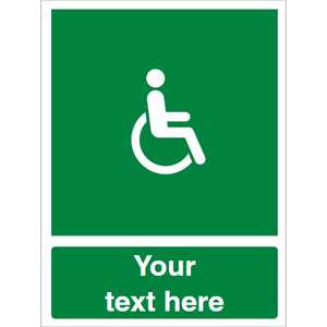 Custom Wheelchair Right Safety Sign