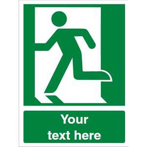 Custom Emergency Exit (Left Hand) Safety Sign