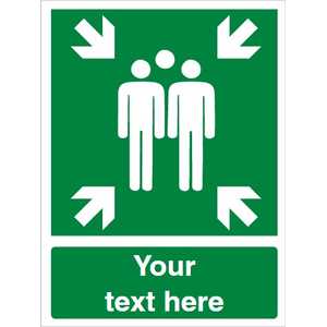 Custom Evacuation Assembly Point Safety Sign
