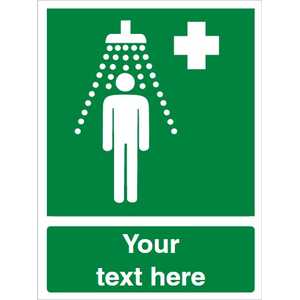 Custom Safety Shower Safety Sign