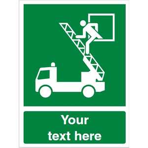 Custom Rescue Window Safety Sign