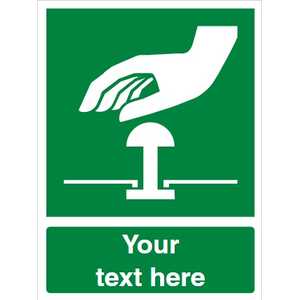 Custom Emergency Stop Button Safety Sign