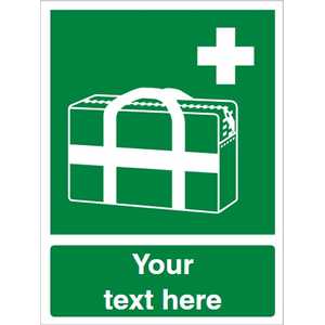 Custom Medical Grab Bag Safety Sign