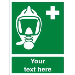Custom Emergency Escape Breathing Device Safety Sign