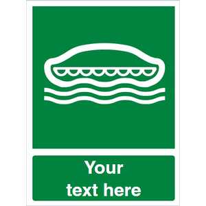 Custom Lifeboat Safety Sign