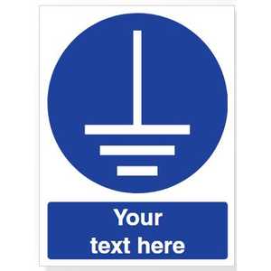 Custom Connect Earth To Ground Safety Sign