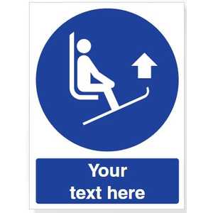 Custom Lift Ski Tips Safety Sign