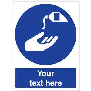 Custom Use Barrier Cream Safety Sign
